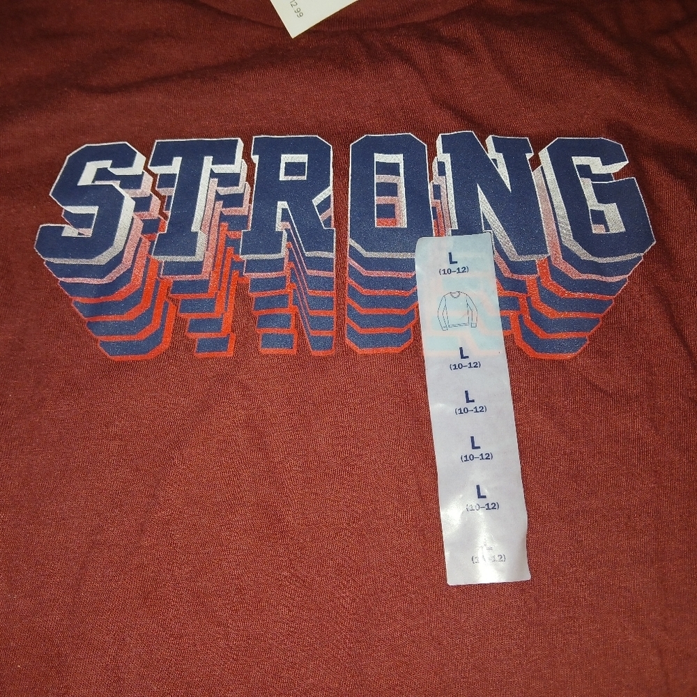 Old Navy Boys Size Large Long Sleeve Graphic Tea Size 10-12 - Picture 2 of 3
